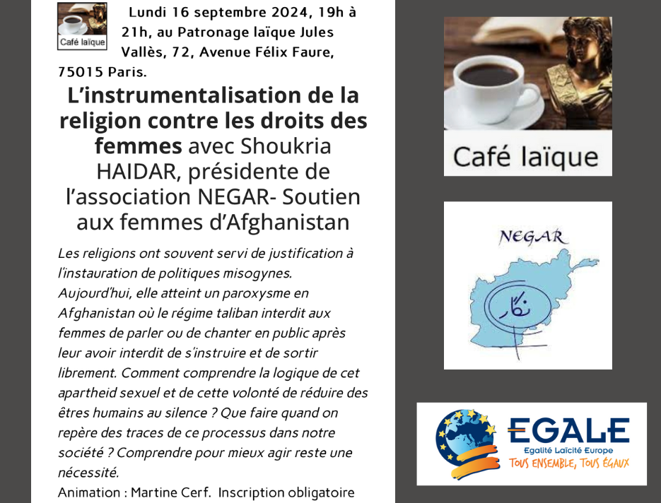 16 septembre 2024, Café Laïque